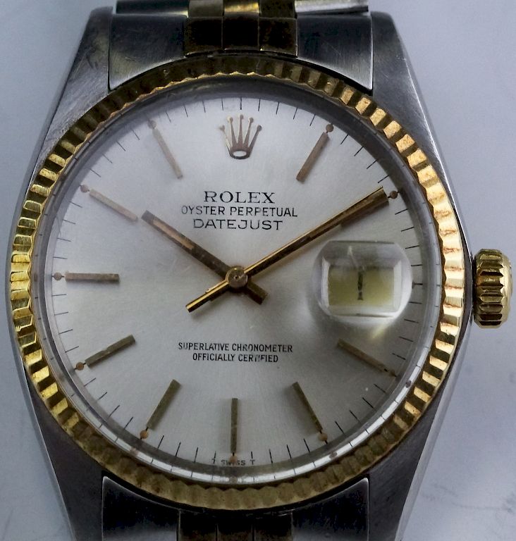 Appraisal: Men's Rolex Steel Gold Date Just Watch Men's Rolex DateJust