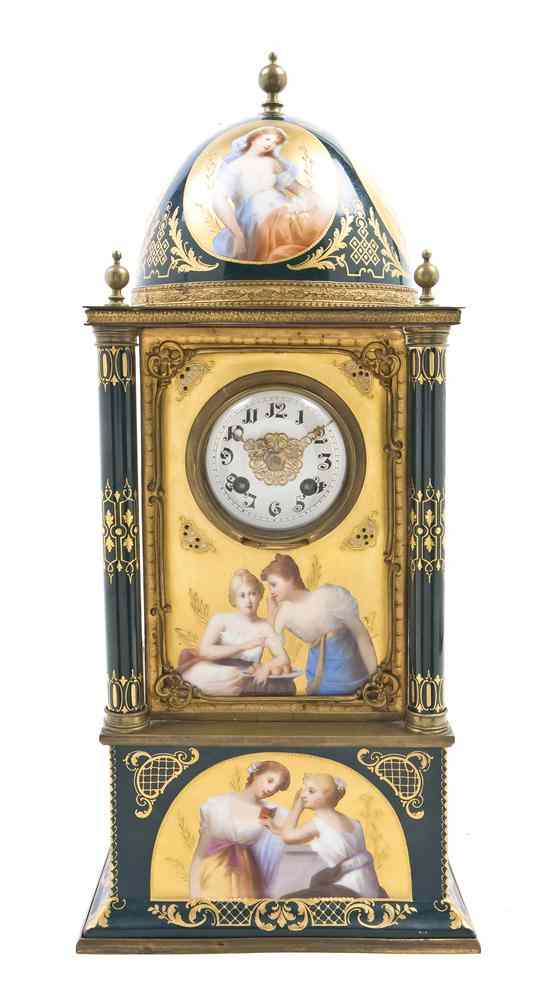 Appraisal: A Royal Vienna Porcelain and Gilt Metal Mounted Table Clock