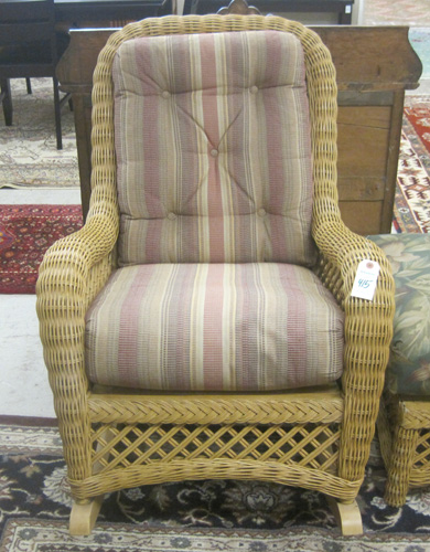 Appraisal: LANE VENTURE INDOOR OUTDOOR WICKER ROCKER Lane Venture Furniture Co