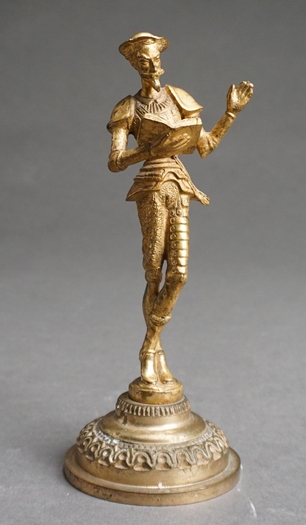 Appraisal: Gilt Bronze Figure of Don Quixote H in cm