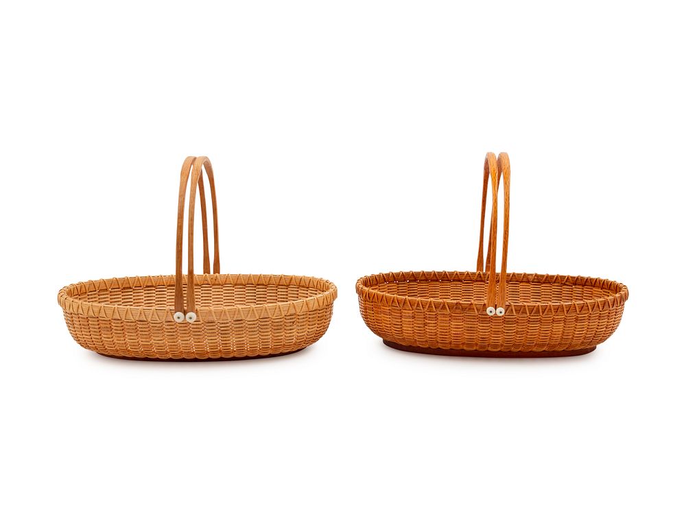 Appraisal: A Pair of Nantucket Baskets by Paul Willer A Pair