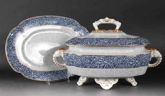 Appraisal: Royal Worcester Aesthetic period transfer decorated china soup tureen and