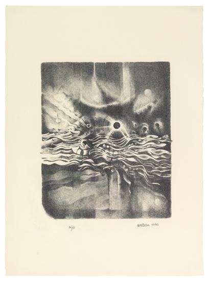 Appraisal: LEE BONTECOU Untitled Lithograph x mm x inches full margins