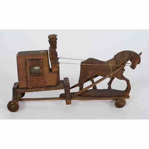 Appraisal: Amish Buggy Folk Art Carving American th century A pine