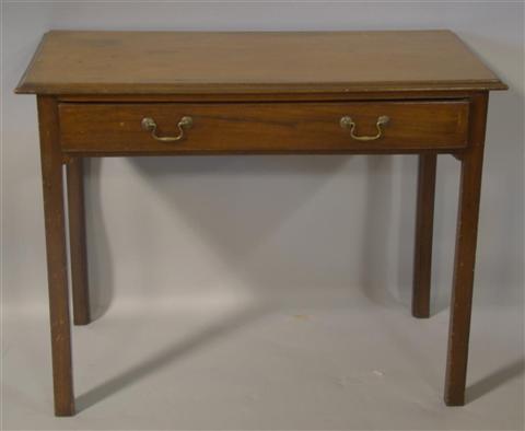 Appraisal: CHIPPENDALE MAHOGANY ONE DRAWER TABLE