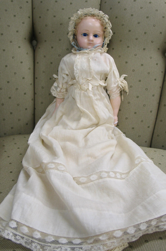 Appraisal: A GERMAN WAX GIRL DOLL C - in The wax