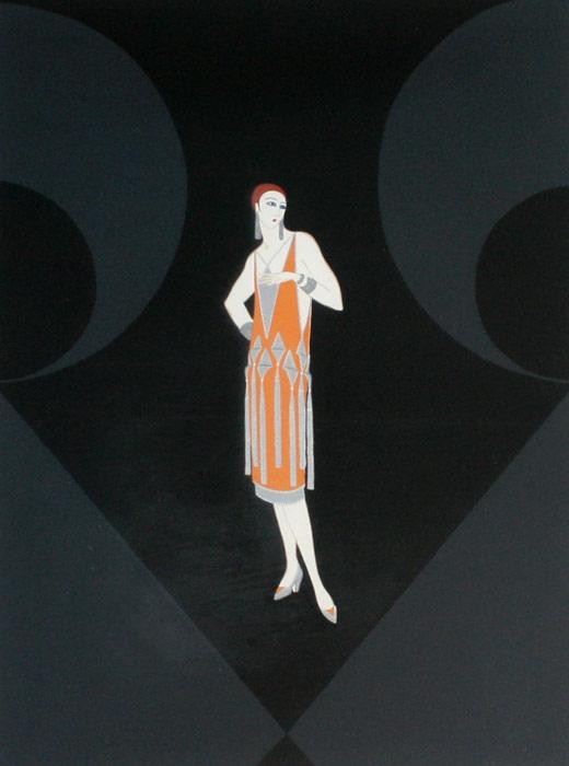 Appraisal: ERTE Russian - ''Manhattan Mary'' Serigraph Artist Proof signed receipt