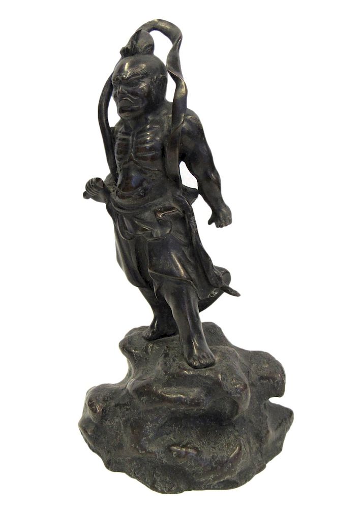 Appraisal: Japanese Bronze Nio Guardian Figure Naraen Kongo also called Ungyo