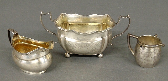 Appraisal: - Sterling silver puzzle cup by Stieff h silver sugar