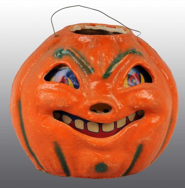 Appraisal: Lot of Pulp Halloween Jack-O-Lanterns Description Both include original paper