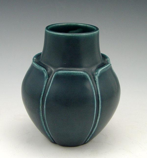 Appraisal: ROOKWOOD POTTERY BLUE MATTE GLAZE VASE Illegible date and shape