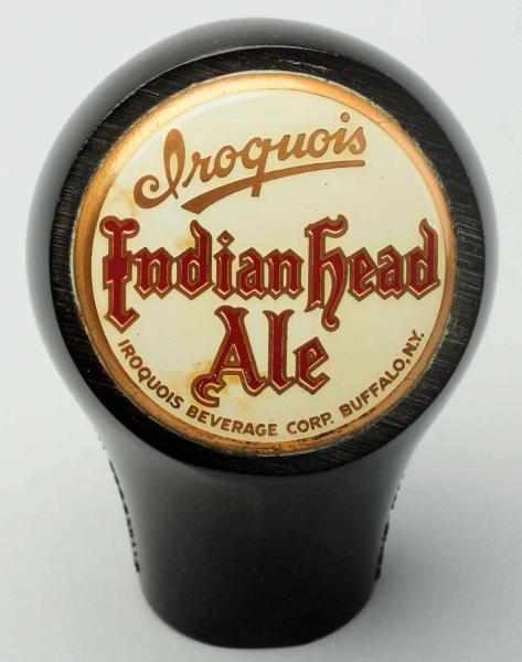 Appraisal: Iroquois Indian Head Ale Beer Tap Knob Bright face with