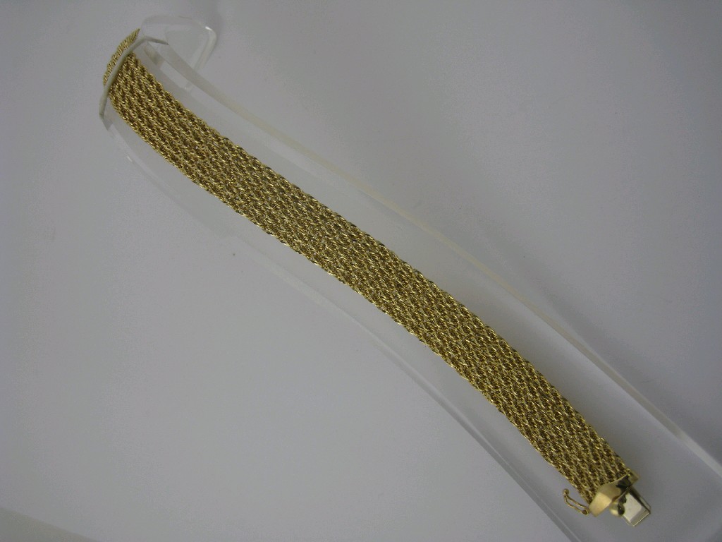 Appraisal: A finely woven ct gold Bracelet approx gms