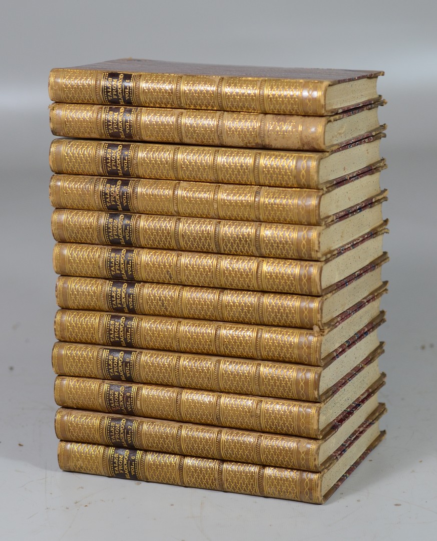 Appraisal: Tales from Blackwood Edinburgh no date mo volumes morocco gilt