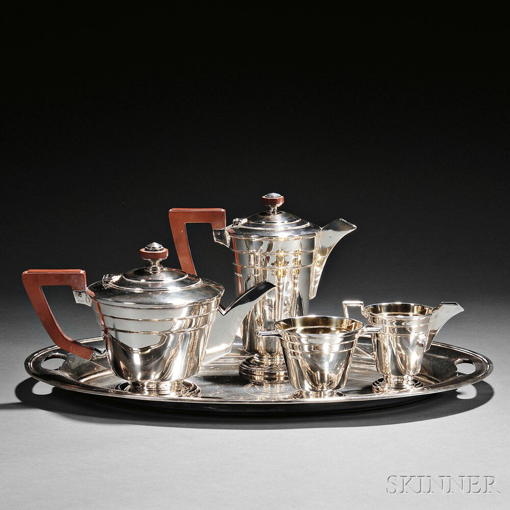 Appraisal: Five-piece George VI Sterling Silver Tea and Coffee Service Sheffield