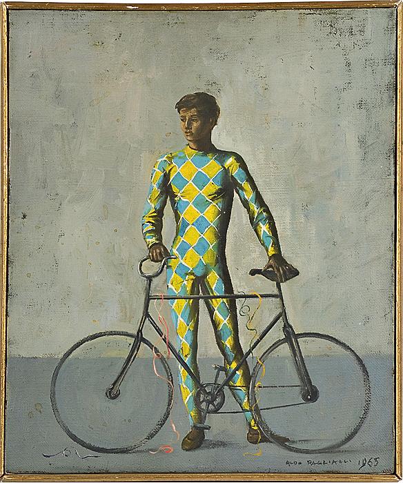 Appraisal: ARLETECCHINO CON BICICLET BY ALDO PAGLIACCI ITALIAN B oil on