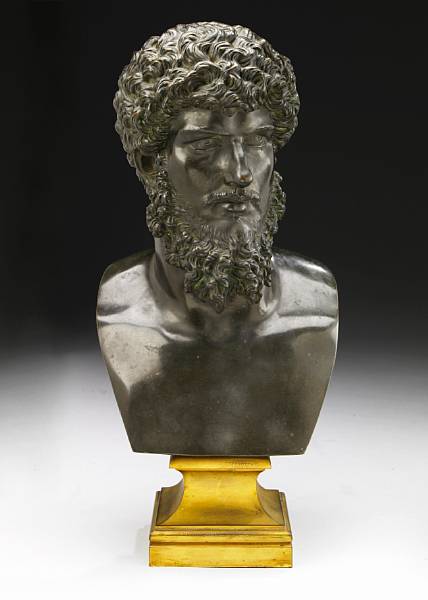 Appraisal: A French patinated bronze bust of Lucius Verus second half