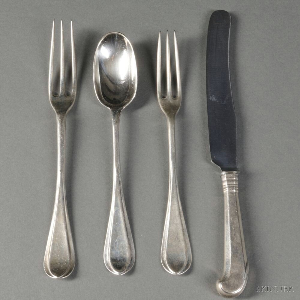 Appraisal: George V Sterling Silver Flatware Service London - Edward Barnard