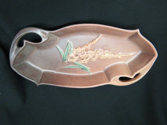 Appraisal: Roseville Pottery Foxglove Tray red x 's excellent