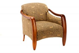 Appraisal: Sam Moore Upholstered Picasso Armchair Sam Moore American founded A