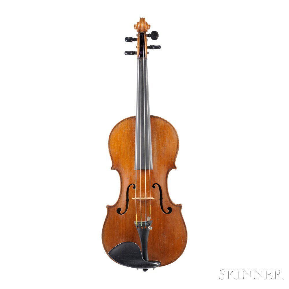 Appraisal: Modern French Violin Attributed to Derazet stamped internally DERAZET length