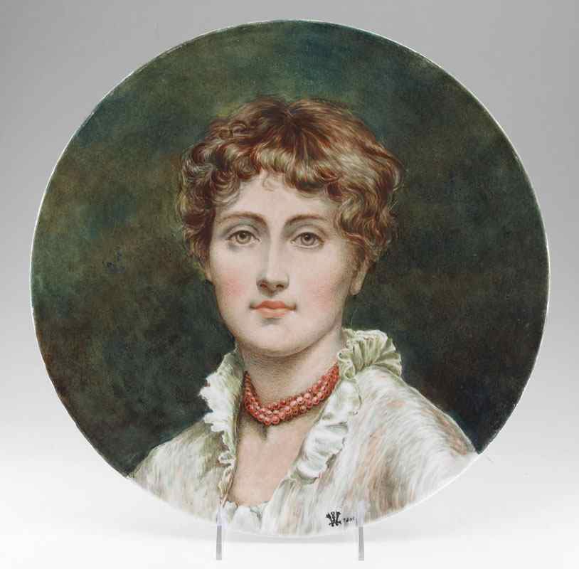 Appraisal: HAND PAINTED MINTON CHARGER Portrait of a young lady dated