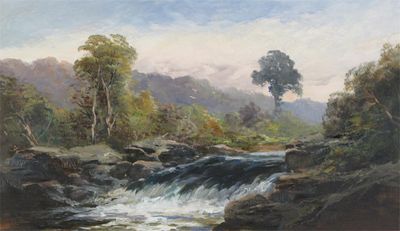 Appraisal: George Henry Jenkins - River landscapes probably in Devon or