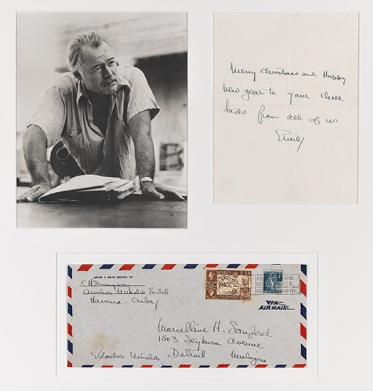 Appraisal: HEMINGWAY ERNEST Autograph Note Signed Ernie to his sister Marcelline