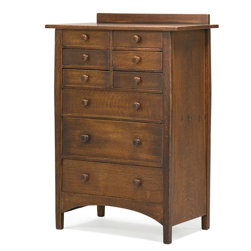 Appraisal: HARVEY ELLIS GUSTAV STICKLEY Dresser Condition Report Refinishing includes sanding