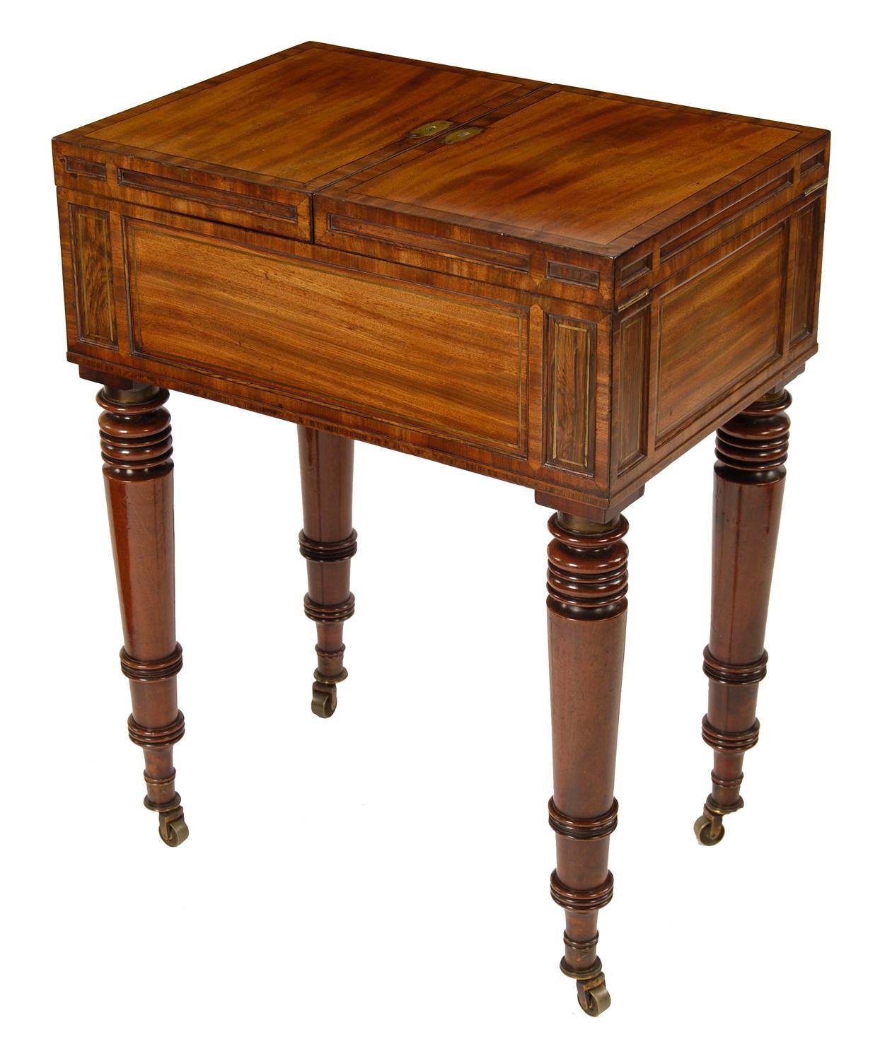 Appraisal: A George IV Campaign mahogany