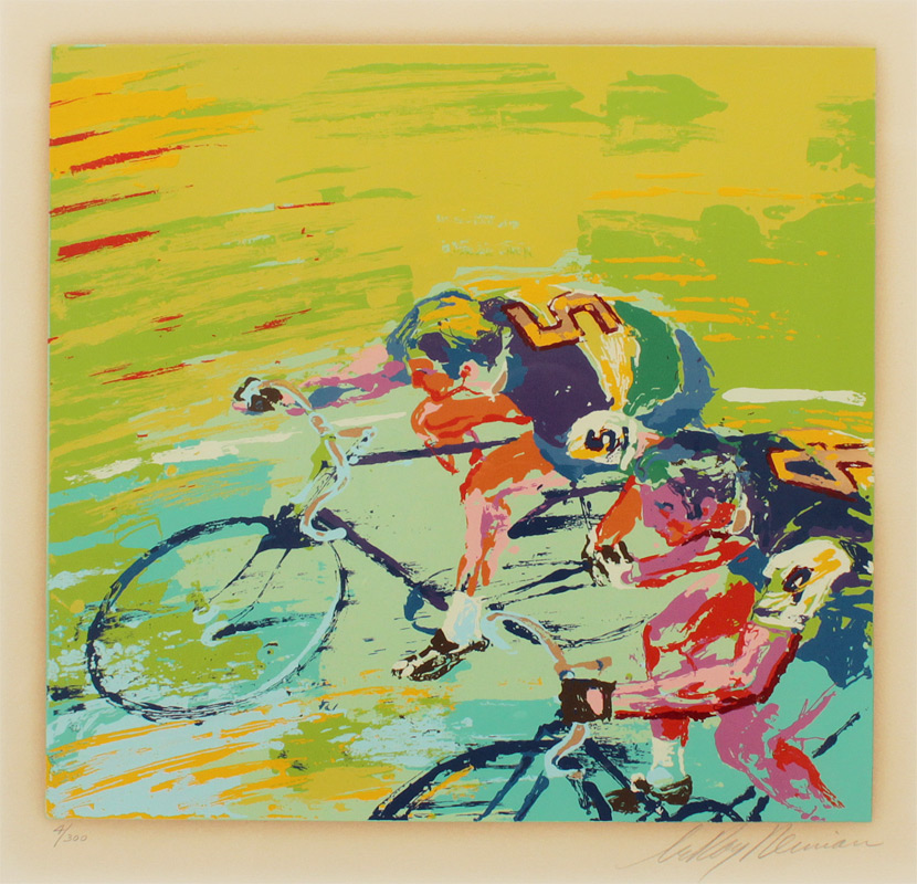 Appraisal: NEIMAN Leroy American - Bicycle Race Serigraph Sight size ''