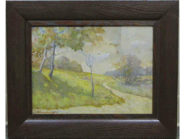 Appraisal: S Winenberger x Watercolor Signed lower leftMidwestern School landscape depicting