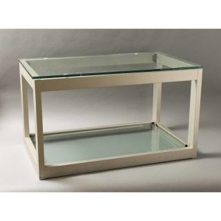 Appraisal: Aluminum and Glass Table Carol Lawton Aluminum and glass table