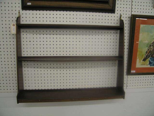 Appraisal: Wooden Wall Shelf triple star trim