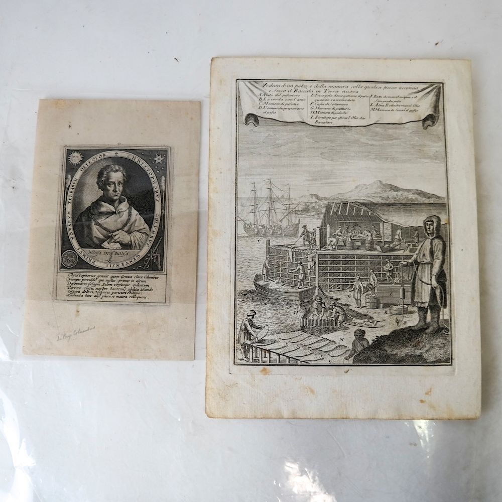 Appraisal: Engravings Jonathan Theodor de Bry Other Two Early Engravings Jonathan