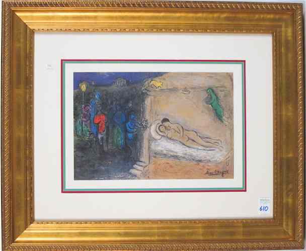 Appraisal: AFTER MARC CHAGALL COLOR LITHOGRAPH Russian French - ''Candlelight Wait