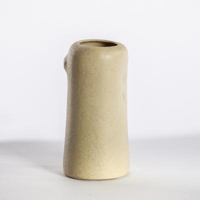 Appraisal: Eileen Lewenstein British - a cream matt glaze cylindrical vase