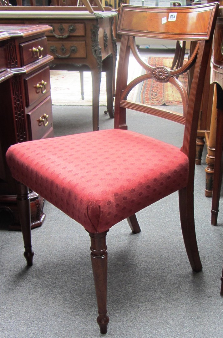 Appraisal: A set of four early th century mahogany dining chairs