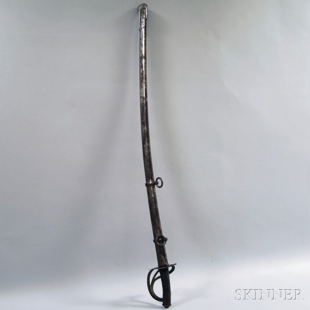 Appraisal: Model Cavalry Saber and Scabbard bronze hilt with leather and