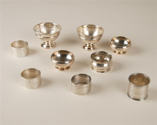 Appraisal: A Lot of Sterling Tableware two pairs of footed open