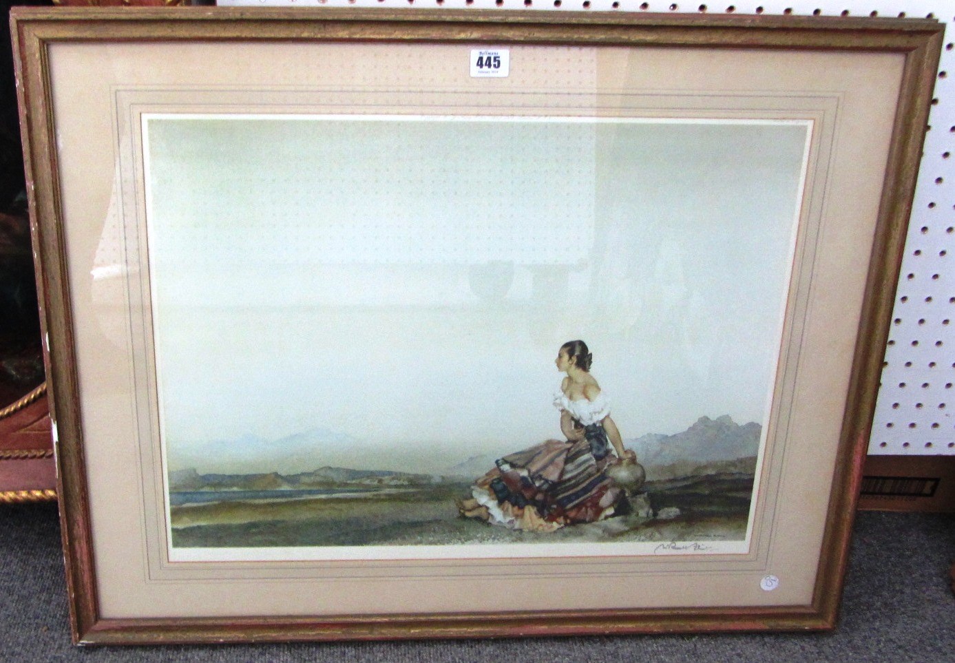 Appraisal: Sir William Russell Flint - Esperanza colour reproduction signed in