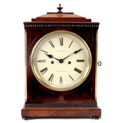 Appraisal: A Regency bracket clock S W Shoreman with painted Arabic