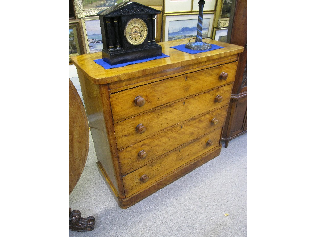 Appraisal: Satinwood four drawer chest