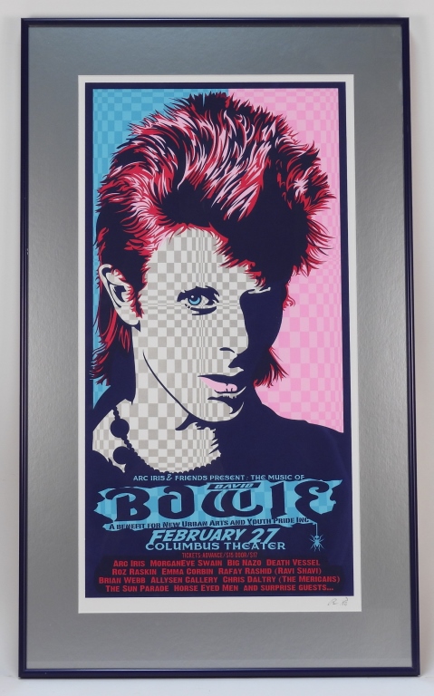 Appraisal: ARC IRIS DAVID BOWIE POP ART MUSIC POSTER Rhode Island