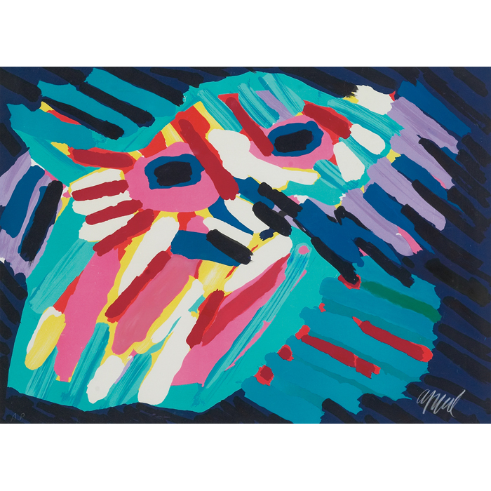 Appraisal: Karel Appel Dutch - Big Head Coming Down from the