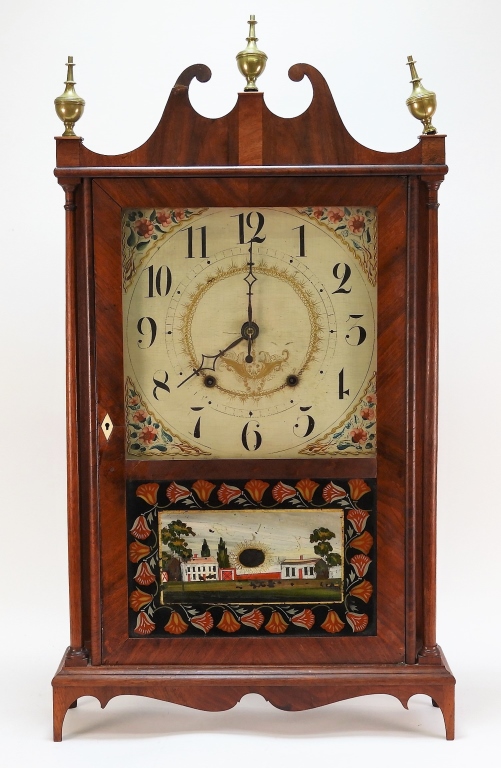 Appraisal: C SETH THOMAS PILLAR AND SCROLL CLOCK Connecticut - Scrolled