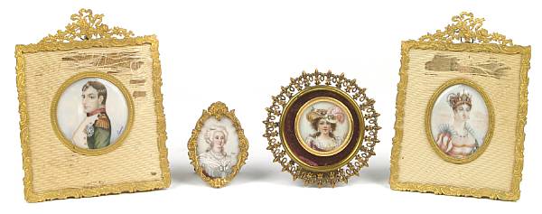 Appraisal: A group of assorted portrait miniatures height of largest in