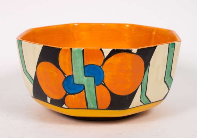 Appraisal: Clarice Cliff Fantasque Picasso Flower bowl circa Wilkinson Ltd stylized