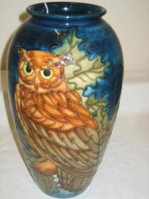 Appraisal: A MOORCROFT POTTERY VASE by Sally Tuffin of ovoid form