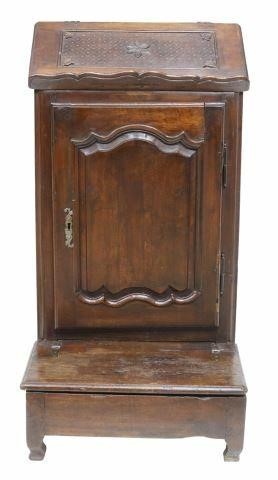 Appraisal: French Provincial walnut prie-dieu prayer kneeler th c having lectern